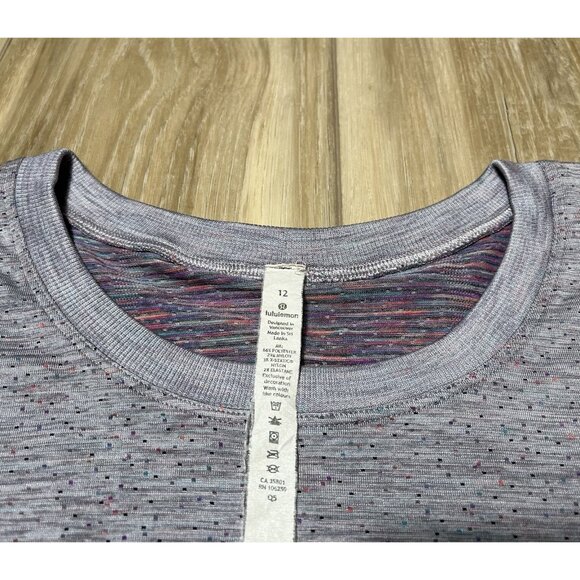 Lululemon Swiftly Tech Purple Relaxed Short Sleeve Shirt - Size 12 - Picture 7 of 16